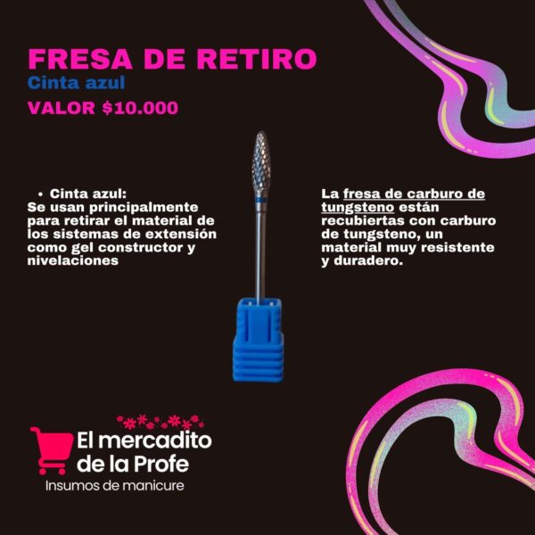 Fresa carburo tungsteno cinta azul