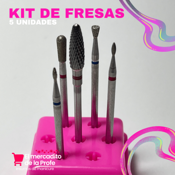 fresas en kit de 5 unidades