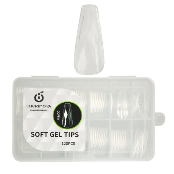 Tips de Soft gel 3D Cherimoya Coffin