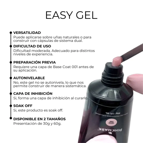 Polygel Pink Mask Clear – Easy Gel – - Imagen 2