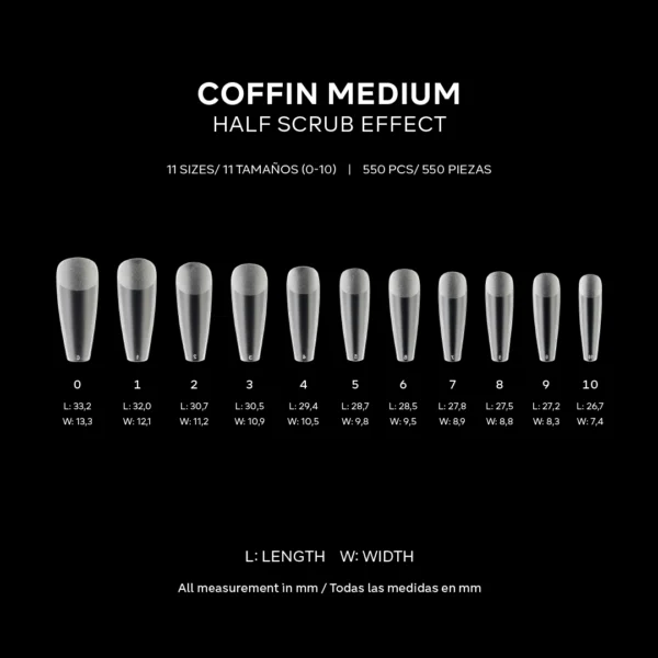 Tips Soft gel Pink Mask Easy Tips – Coffin Medium - Imagen 3