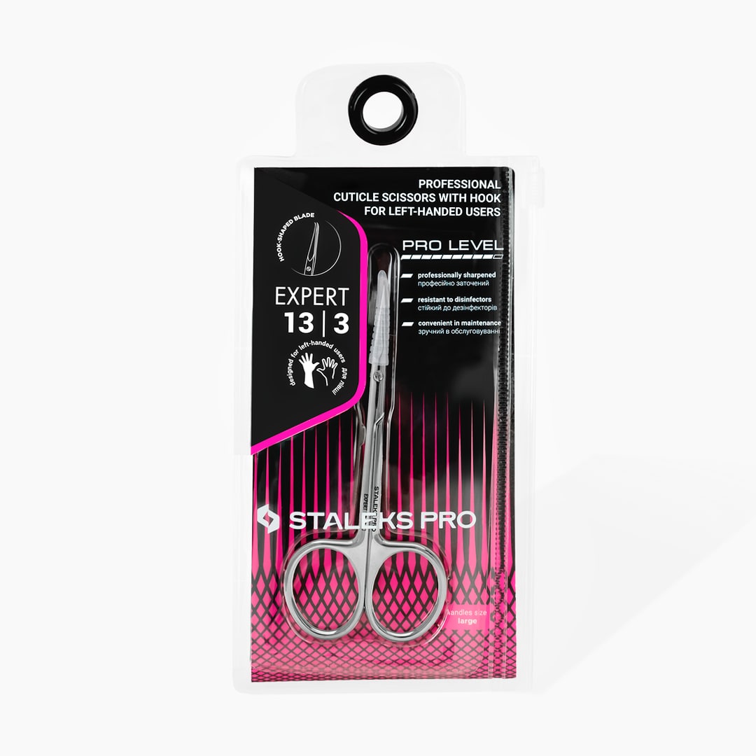 Tijera Expert 13/3 “Zurda” Staleks  – (Punta de Gancho)